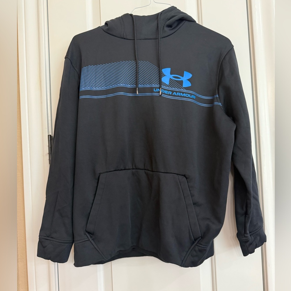 Under Armour Black Hoodie with Blue Accents